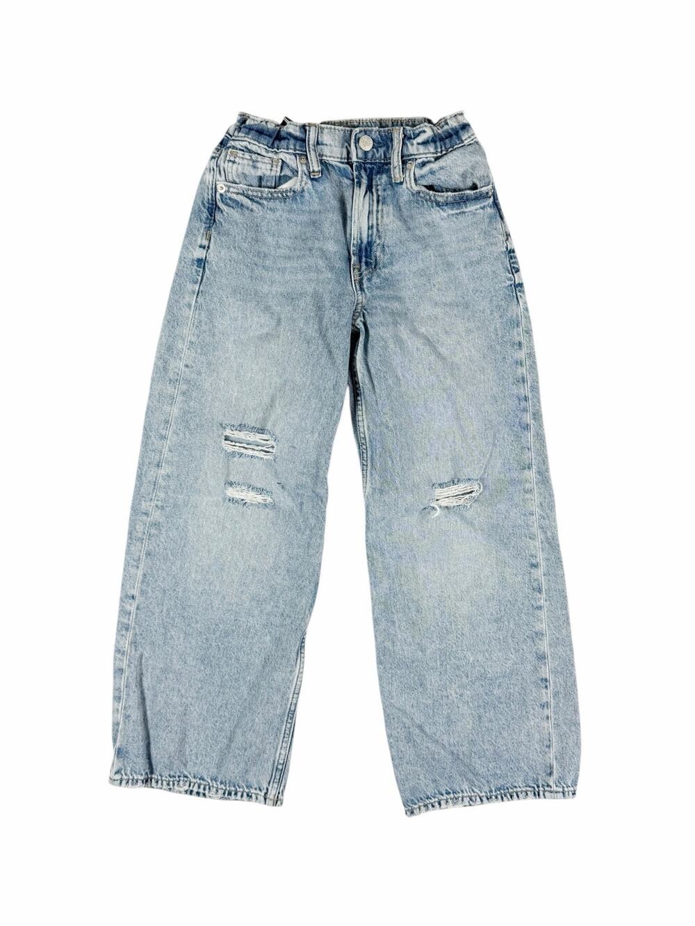 Gap Kids Low Stride Distressed Wide Leg Jeans Size 10 Girls